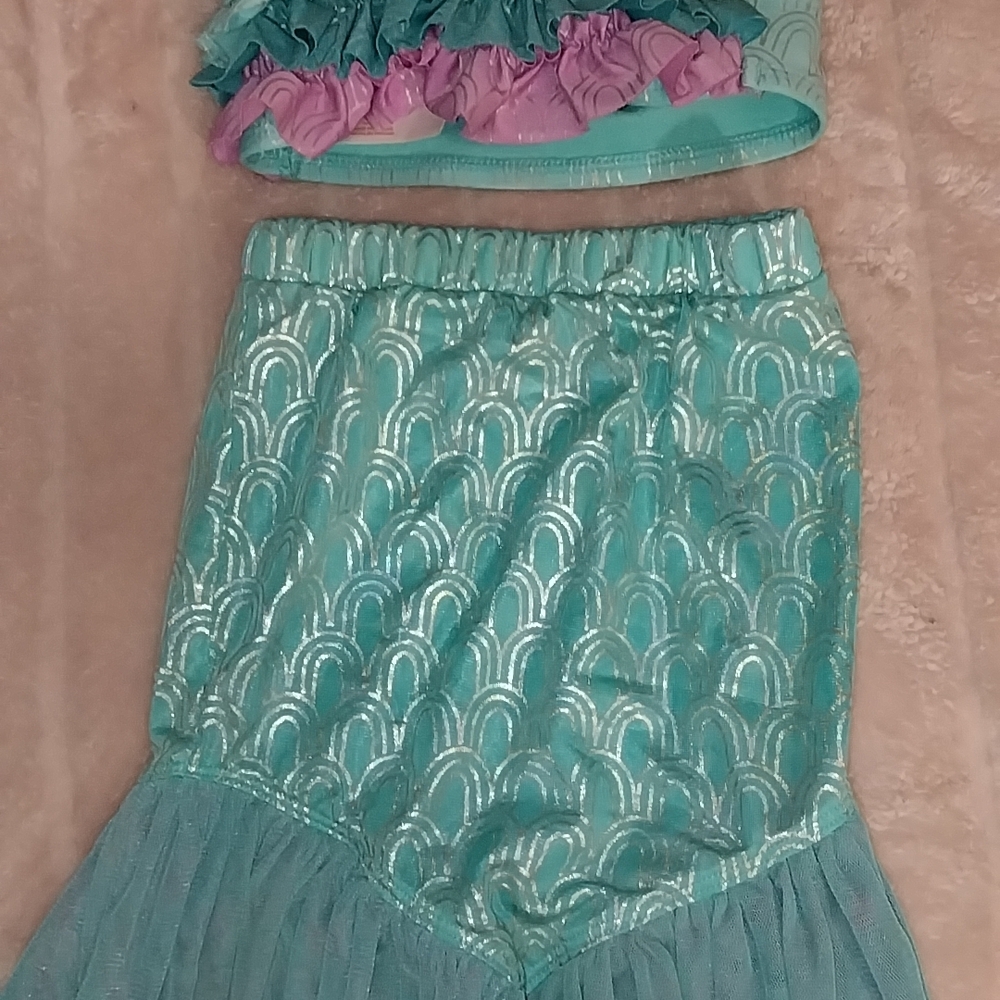 Cat & Jack Turquoise Shimmer Mermaid Skirt